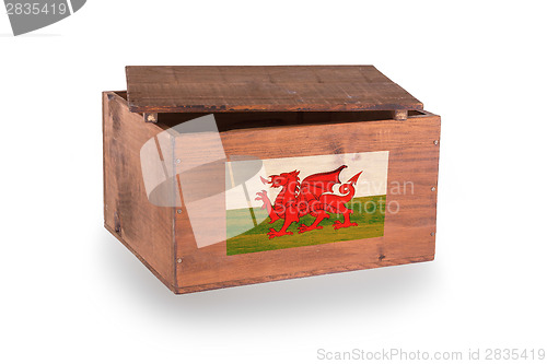 Image of Wooden crate isolated on a white background