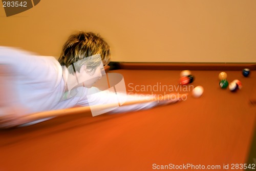 Image of Woman Playing Pool