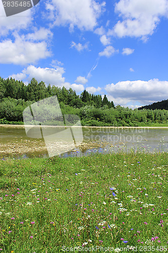 Image of beautiful speed mountainous river