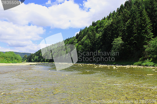 Image of beautiful speed mountainous river