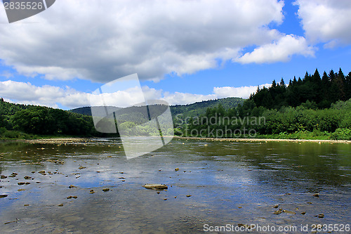 Image of beautiful speed mountainous river