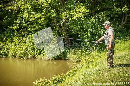 Image of Mature fisherman 