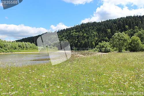 Image of beautiful speed mountainous river