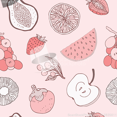 Image of Seamless fruits background