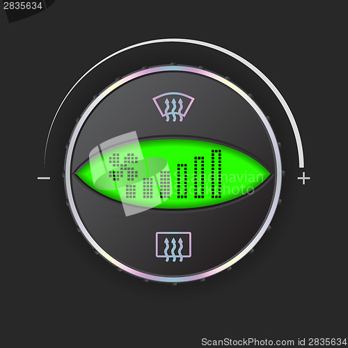 Image of Air flow control with green display 