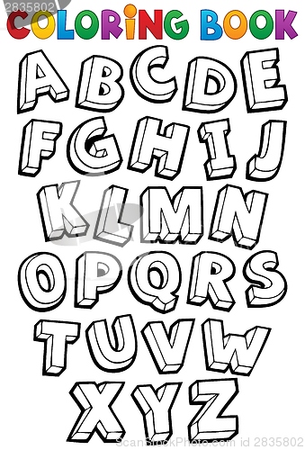 Image of Coloring book alphabet theme 1
