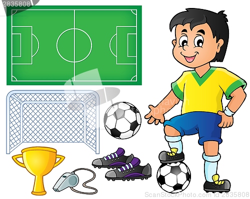 Image of Collection with soccer theme 1