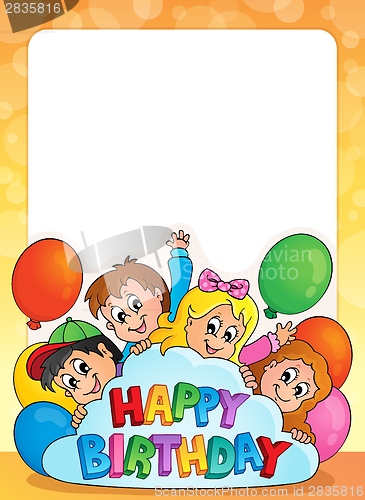 Image of Frame with birthday theme 3
