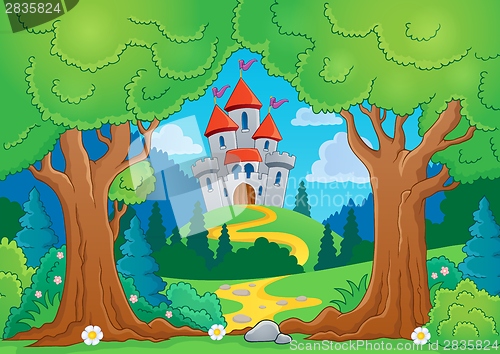 Image of Tree theme with castle 1