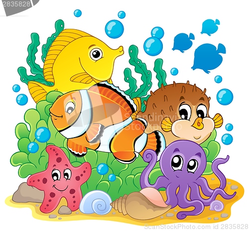 Image of Coral fish theme image 1