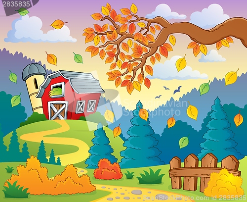 Image of Autumn farm landscape 2