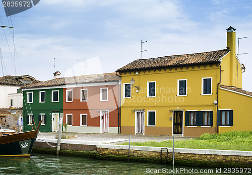 Image of Multicolored houses in Venice