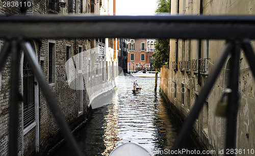 Image of Man on a boat in Venice