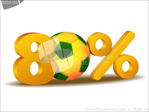 Image of eighty percent discount icon