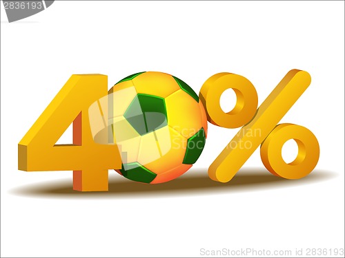 Image of forty percent discount icon