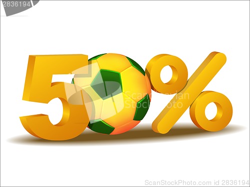 Image of fifty percent discount icon