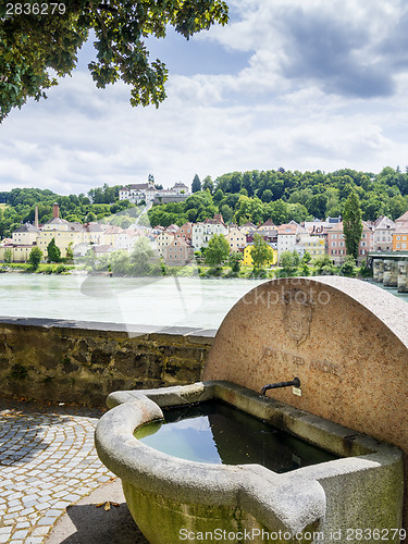 Image of Well and riverside in Passau