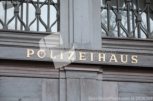 Image of German police house signboard
