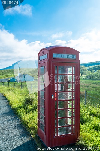 Image of Ttraditional red telephone booth