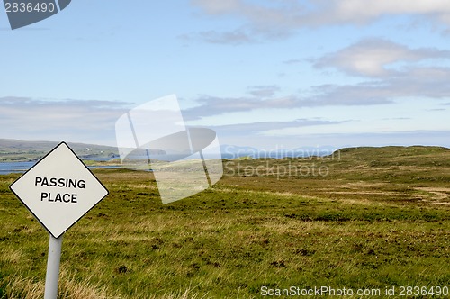 Image of Passing Place Sign, Isle of Skye, Scotland