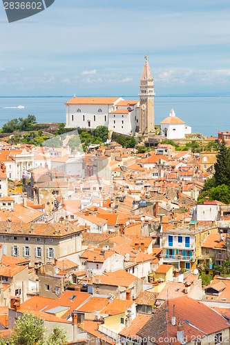 Image of Picturesque old town Piran, Slovenia.