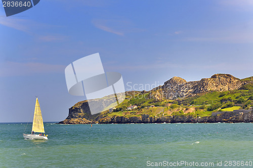 Image of sailboat on atlantic of ireland
