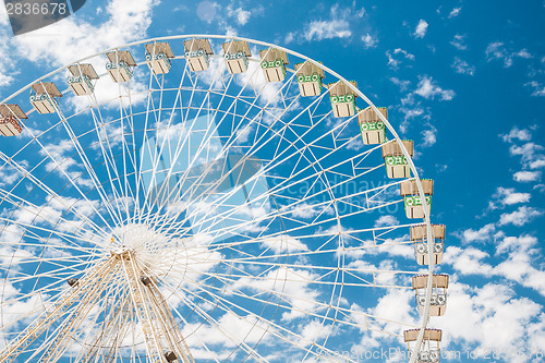 Image of Ferris wheel of fair and amusement park 