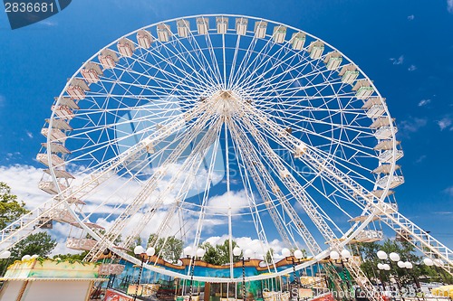 Image of Ferris wheel of fair and amusement park