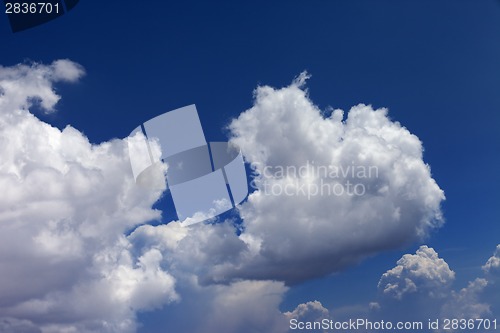 Image of Blue sky with clouds