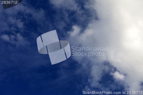 Image of Blue sky with white cloud