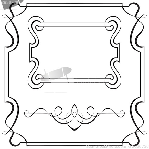 Image of Set vector frames for design