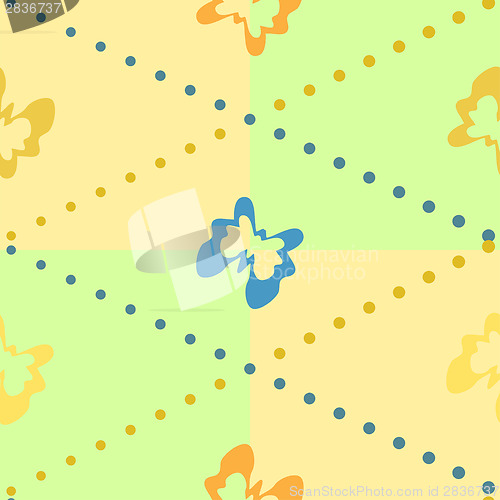 Image of seamless background with butterflies
