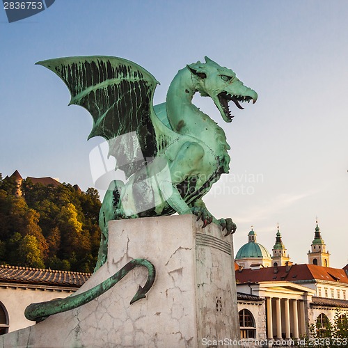 Image of Zmajski most (Dragon bridge), Ljubljana, Slovenia, Europe