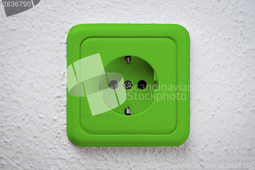 Image of Green socket on wall