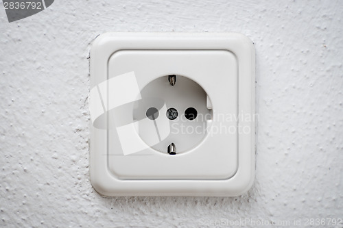 Image of White socket on wall