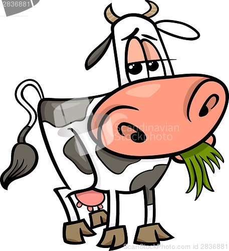 Image of cow farm animal cartoon illustration