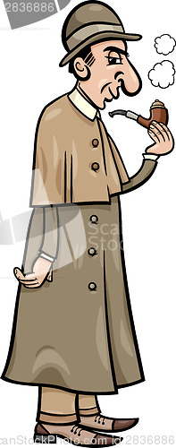 Image of retro detective cartoon illustration