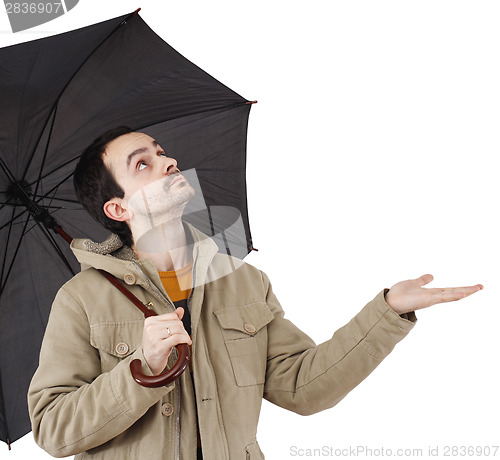 Image of Man with umbrella