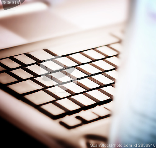 Image of Modern and stylish laptop. 