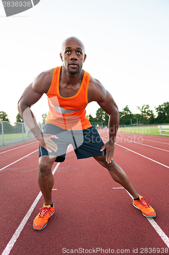 Image of Runner Stretching His Legs