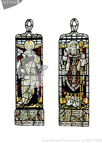 Image of Religious Stain Glass Windows Christmas Card