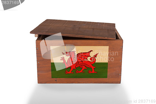 Image of Wooden crate isolated on a white background