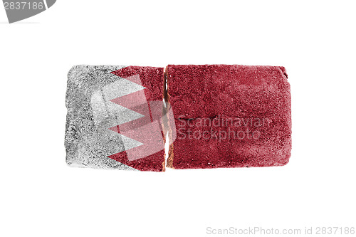Image of Rough broken brick, isolated on white background
