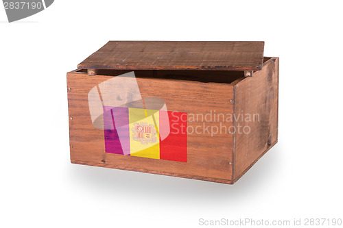 Image of Wooden crate isolated on a white background