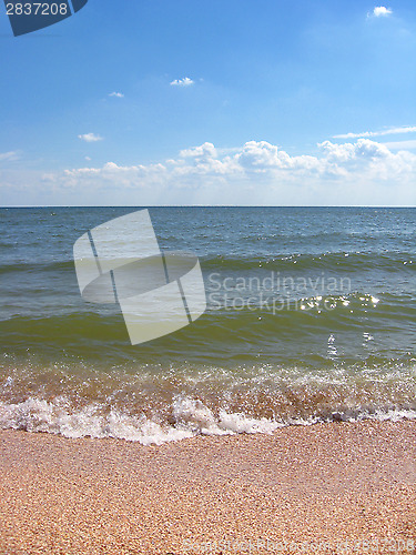 Image of marine landscape with waves