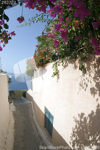 Image of greek island street scene