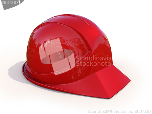 Image of Red safety helmet 