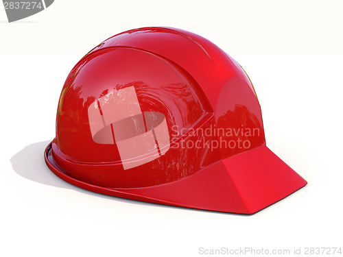 Image of Red safety helmet 