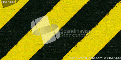 Image of Warning black and yellow hazard stripes texture