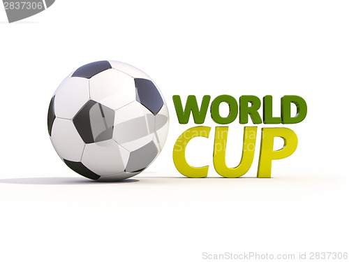 Image of World cup and soccer ball